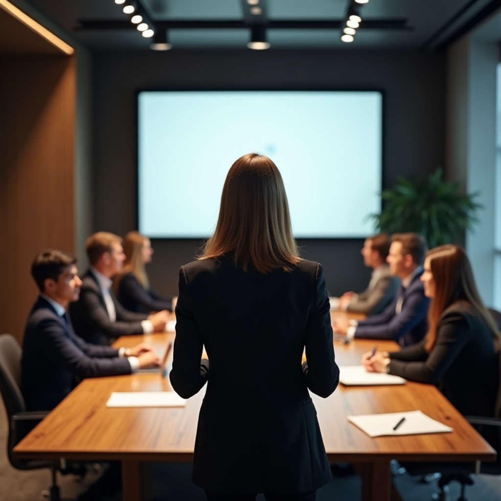 Sesión de formación in-company en sala de reuniones de empresa