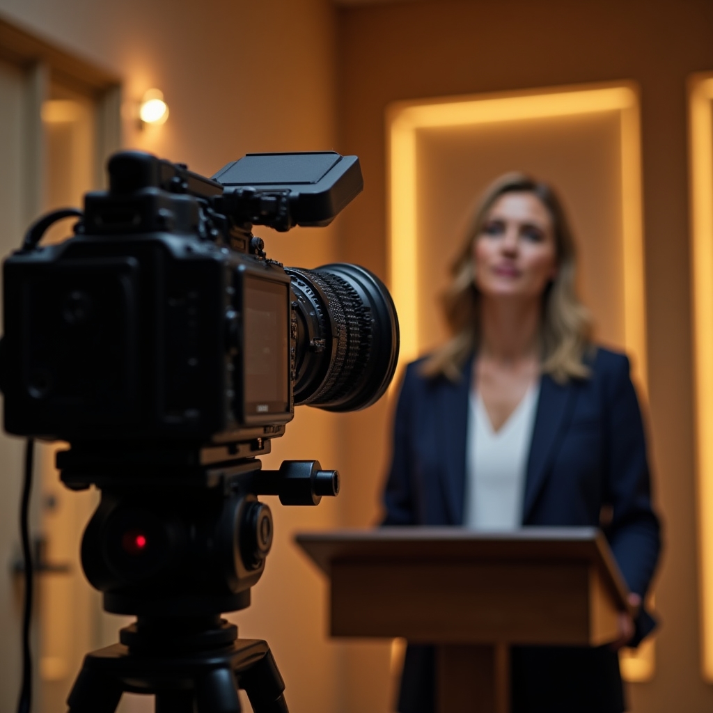 Sesión de grabación en vídeo para análisis de oratoria
